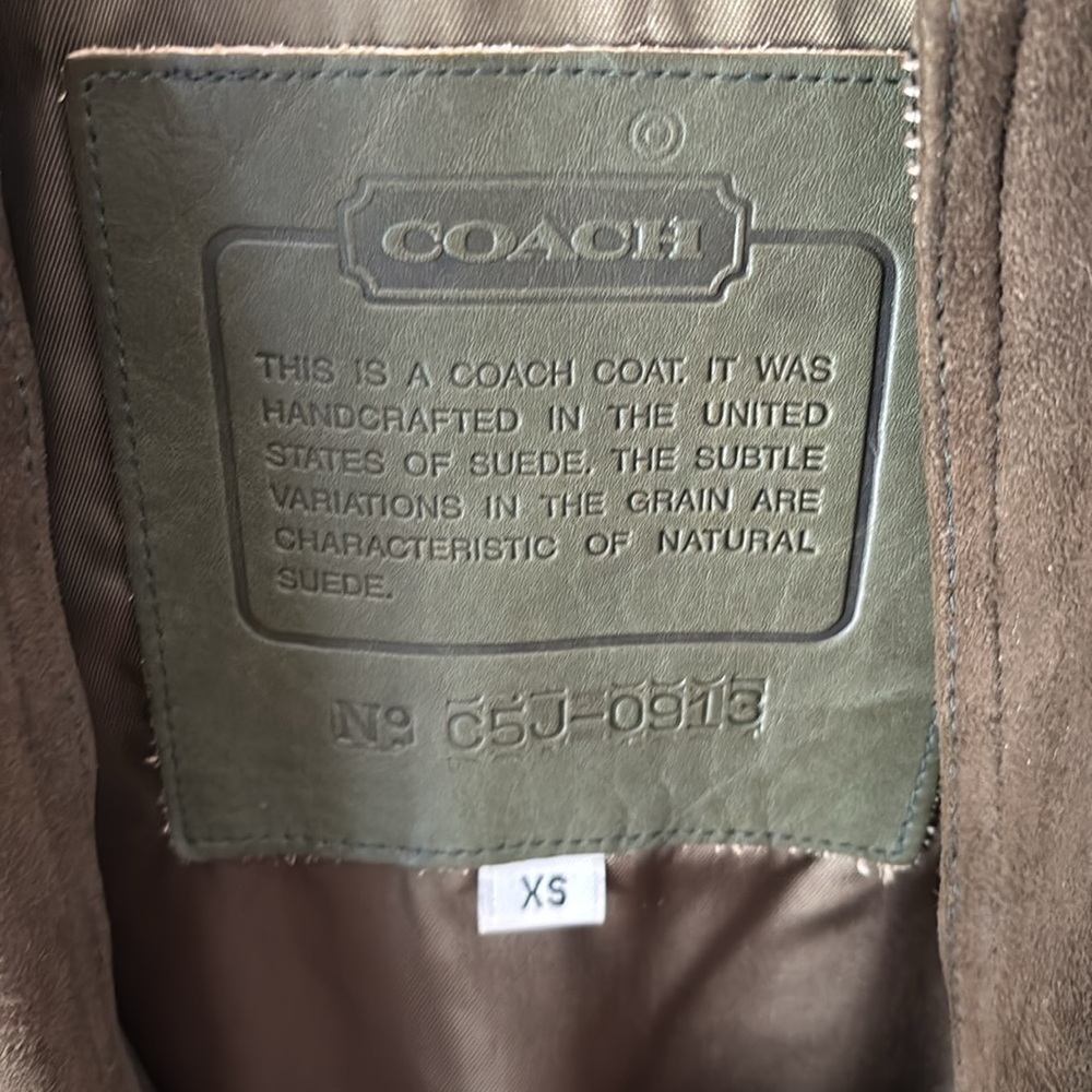 Coach | Vintage Leather Suede Bomber Jacket #0913 in Olive 🫒 fits M/L - Picture 4 of 10